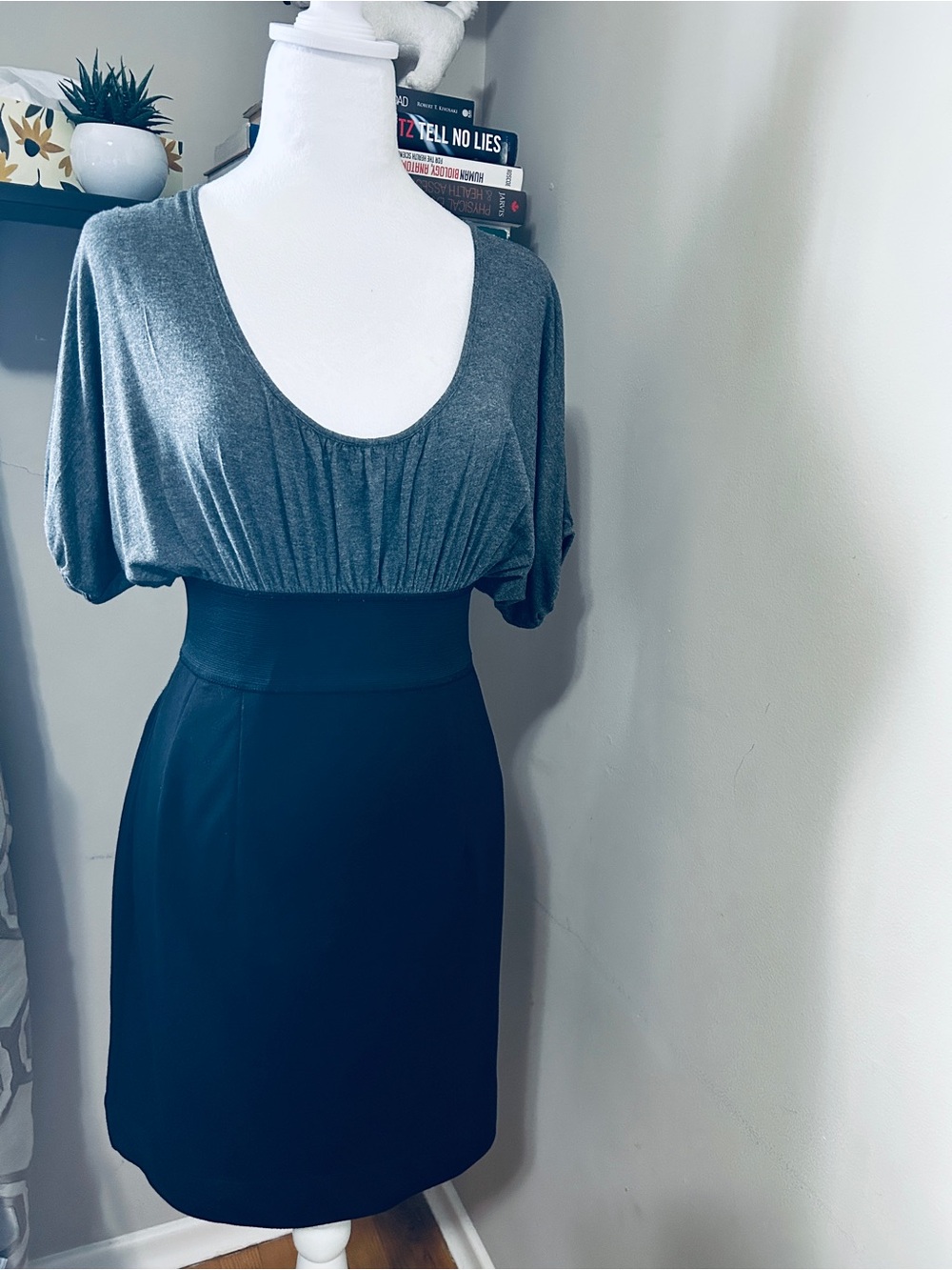 Smart Set Grey and Black Two-Tone Mini Dress